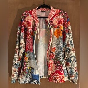 Johnny Was Tango Sporty Zip Jacket | Size XL